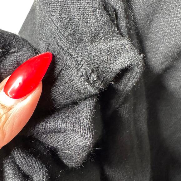 Neiman Marcus Silk Cashmere Open Front Cardigan Black Size M - Picture 3 of 7